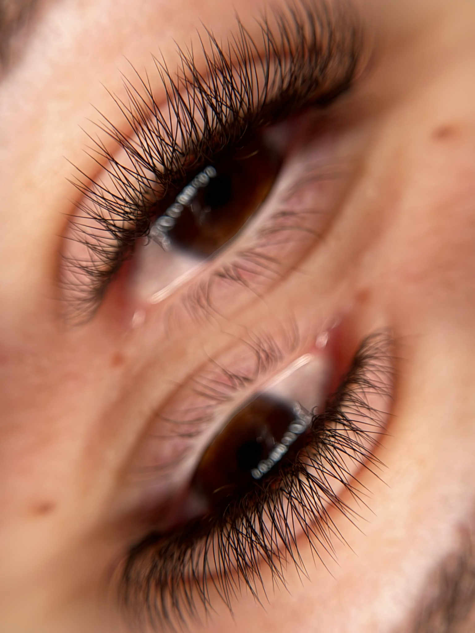 Makro rzęs – efekt laminacji